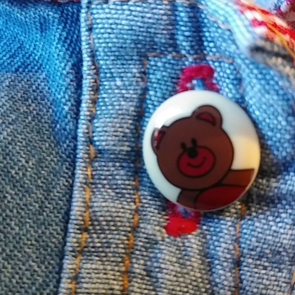 Vintage Baby Togs Denim Dress/Teddy Bear Pocket - Picture 7 of 9